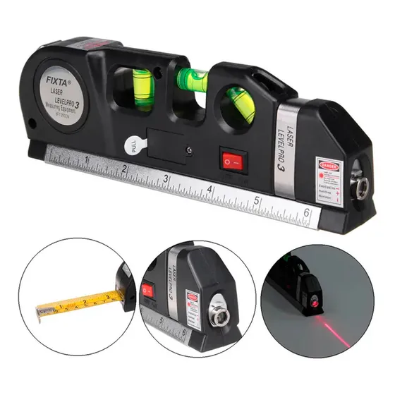 Nível Laser Profissional Trena Level Pro3 Estágios Nivelado