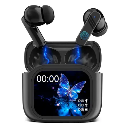 Fone De Ouvido Forestory Lx-50 In-ear Bluetooth Com Cancelamento De Ruído E Tela De Toque Fone Bluetooth Tws Touch Tela Visor Digital Sem Fio Bluetooth 5.4 Tws Hi-fi Antí Ruidos 300mah Espera 120h