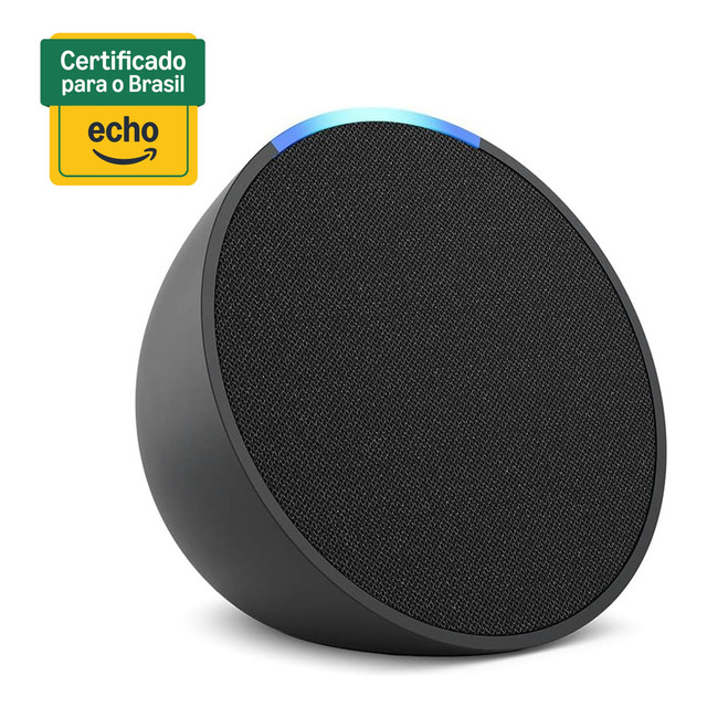Echo Pop Smart Speaker Amazon Cor Preto C2h4r9 Echo Pop Smart Speaker Amazon Cor Preto C2h4r9