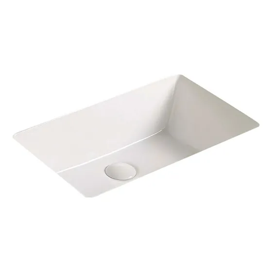 Bacha Embutida Blanca Con Desborde 52.5x34x18.