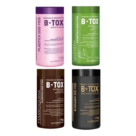 Btox Capilar Açaí, Quiabo, Blindagem E Marroquino 1kg Cada 