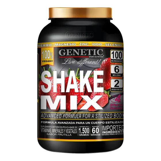 60 Días 1.5k Batido Reemplaza Comida Vegan Shake Mix Genetic