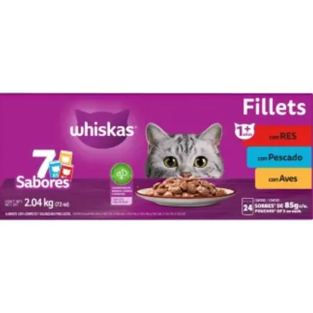Alimento Para Gato Whiskas 24 Pzas 