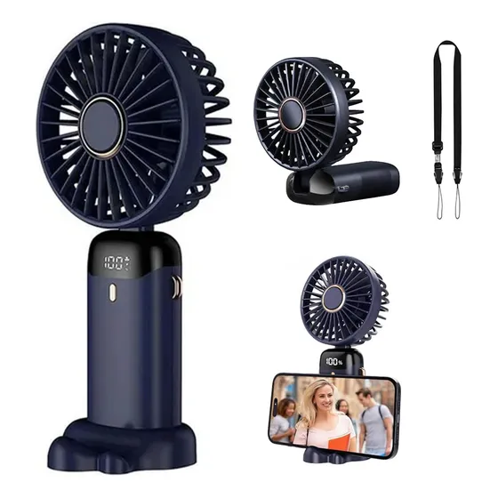 Mini Ventilador Portátil Recargable Usb Con Soporte De Cel