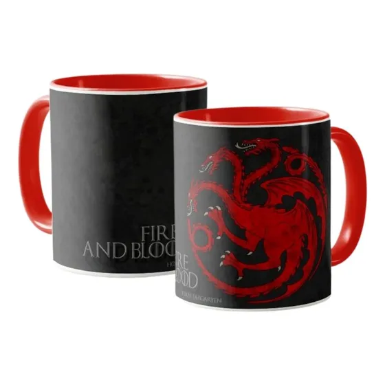 Mug Game Of Thrones Casa Targaryen Taza Ceramica 11 Onz