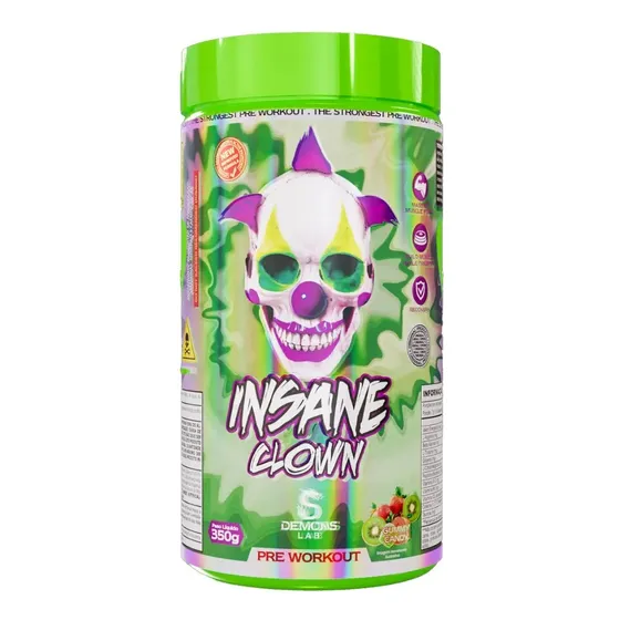 Suplemento Pré Treino Insane Clown 350g Demons Lab Sabor Doces Mastigáveis