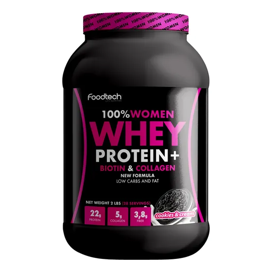 Suplemento en polvo Foodtech 100% Women Proteínas sabor cookies & cream x 907g