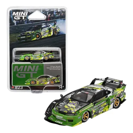 Mini Gt #823 Nissan S15 Silvia #555 V2 Lb-super Silhueta Verde