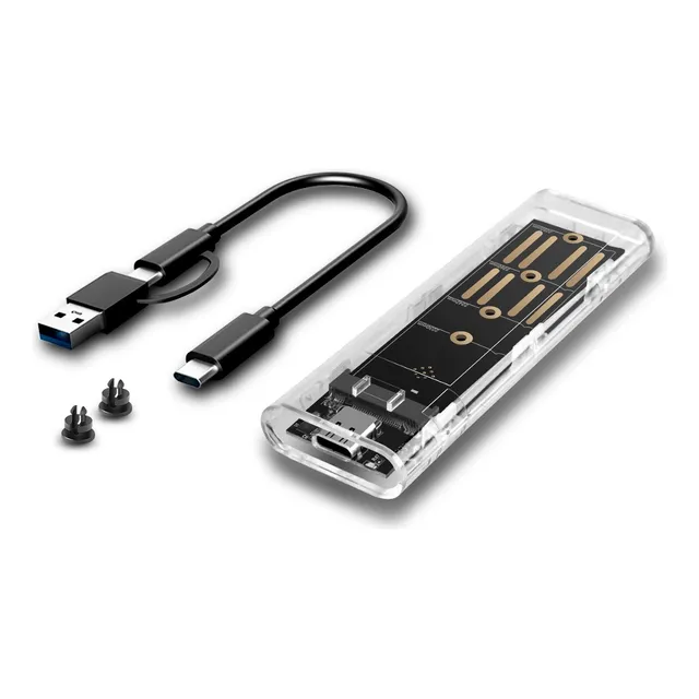 Carcasa De Disco Duro Ssd M.2 Usb-c 3.1 Para Nvme / Sata Ssd