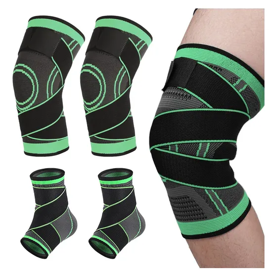 Rodilleras Y Tobillera Deportivas Elásticas Compresion Gym