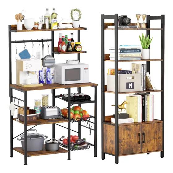 Furologee Estanteria Puerta Estante Cocina 2 Cesta Alambre