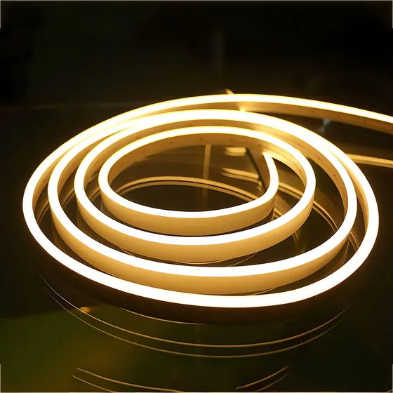 Kit Tira Led Manguera Neon Luz Blanco Calido 5 Metros 2835 Mas Adaptador Y Fuente !2v Ip65 Exterior Interior Resiste Al Agua Blanca Calida Luminoso Flexible Eco Friendly