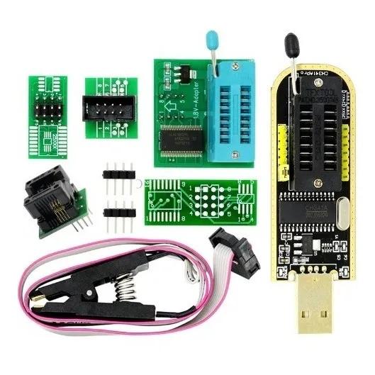 Kit Programador Usb Para Eeprom Ch341a Adaptadores 1.8 Soic8