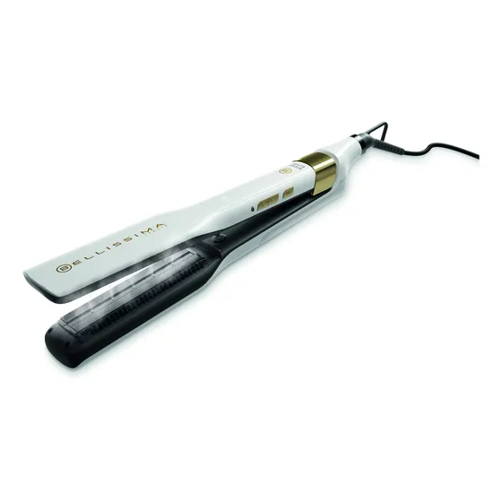 Planchita de pelo Bellissima Imetec Steam Elixir R9501 satin white y glam gold 220V