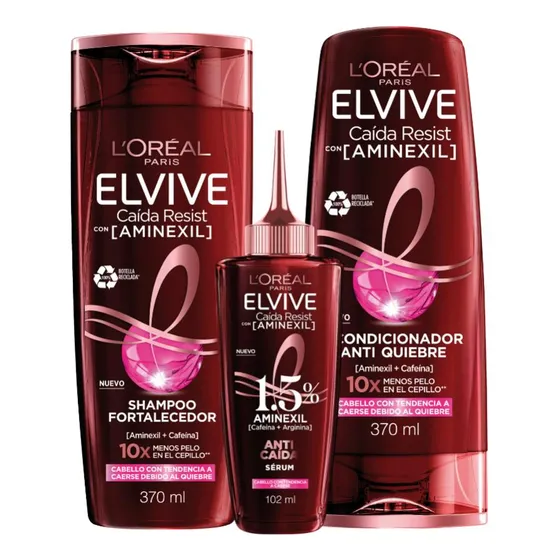 Pack Elvive: Sh 370ml + Aco 370ml + Serum Anti-hair Fall