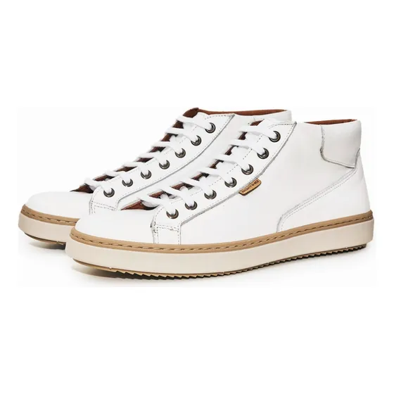 Bota De Cuero Blanco Oslo Hombre Boating
