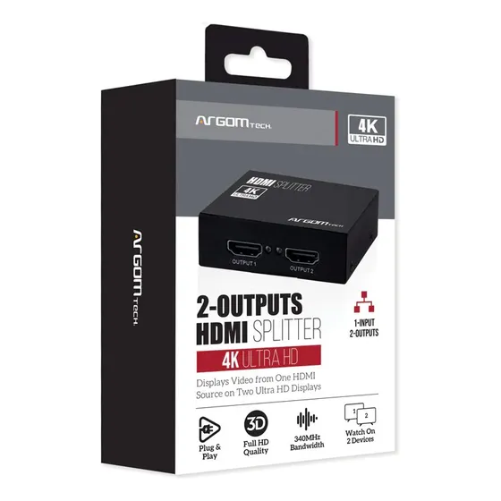 Splitter Hdmi 1 Entrada 2 Salidas 4k Full Hd Argomtech