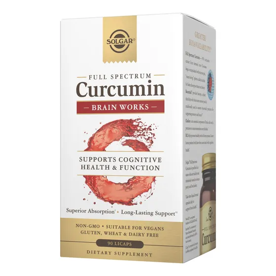 Suplemento Solgar De Curcumina De Espectro Completo Brain Wo