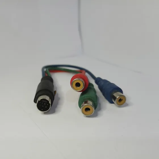 Cable Conector Super Video S-video 7 Pines A 3 Rca Hembra