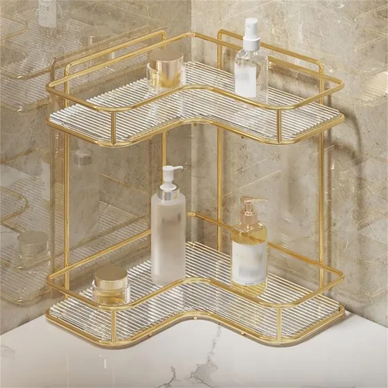 Estante Triangular Acrilico Para Encimera Baño Esquina