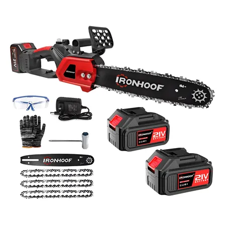 Motosserra Elétrica Portátil 12 Polegadas Potente Brushless - Vermelho E Preto