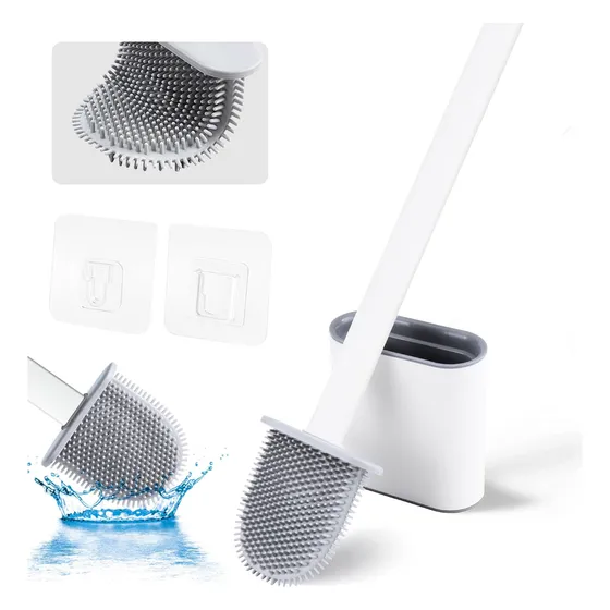 Cepillo Escobilla Para Water Inodoro Para Baño Cepillo De Silicona Para Inodoro, Limpieza Profunda Alta Calidad Everest