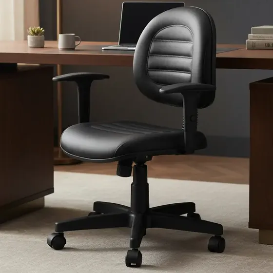 Cadeira de Escritório Ergonômica Giratória Executiva Scarparo Preta