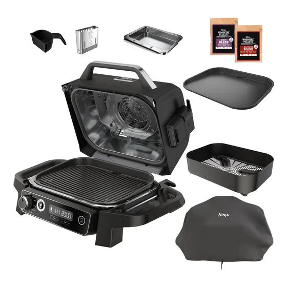 Parrillera Electrica Ahumador 7 En 1 Ninja Woodfire Og701