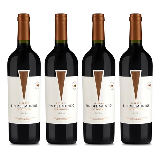 Vino Reserva Malbec Fin Del Mundo 750 Ml X 4 Un