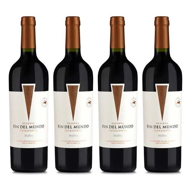 Vino Reserva Malbec Fin Del Mundo 750 Ml X 4 Un