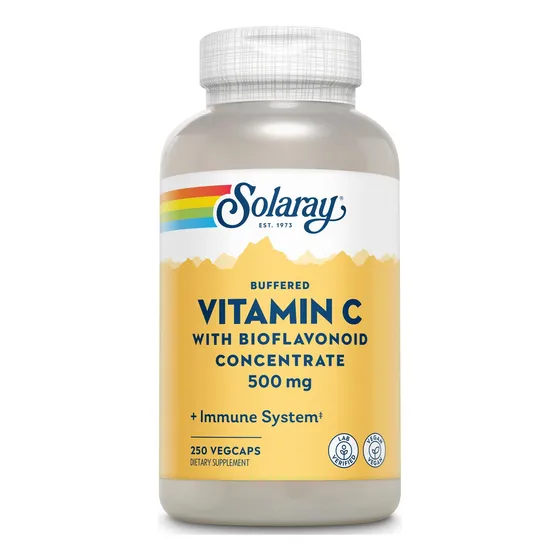 Vitamina C Tamponada Solaray, 500 Mg, Con Bioflavonoides, Ro