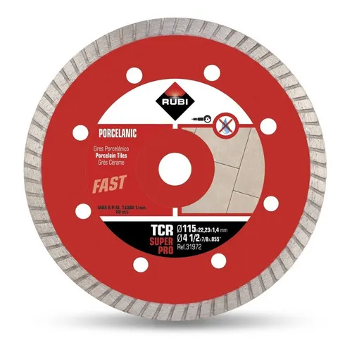 Disco Diamantado P/ Cerámica Rubi Turbo Tcr-115 Superpro