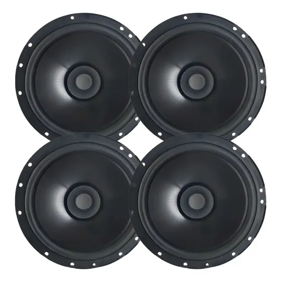 Kit 4 Alto Falantes Coaxiais 6 Bomber Montadoras 200w Rms Cor Preto