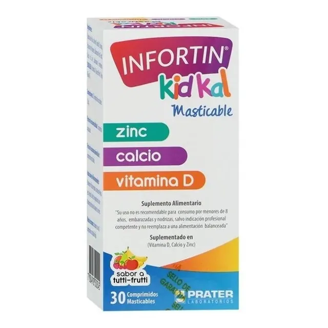 Infortin Kid Kal Masticable Zinc Calcio Vit D Tutti X30