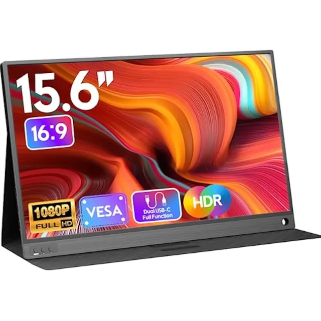 Zscmalls Monitor Portátil, 15.6&quot; 1080p Laptop