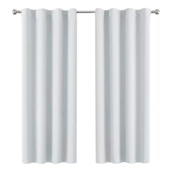 Juego De Cortinas Blackout Vinilico Engomado 100% Bloquea