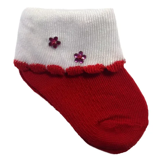 Medias Soquete De Encaje Para Bebe Diseño Flor