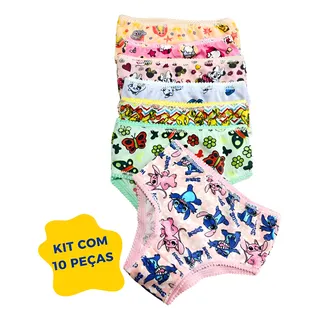Kit 10 Calcinhas Infantil Menina ConfortĂĄvel Estampadas Top Kit 10 Calcinhas Infantil Menina ConfortĂĄvel Estampadas Top