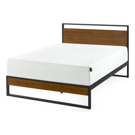 Cama Suzanne Zinus Colchon Espuma Green Tea 2 Plazas Color Café