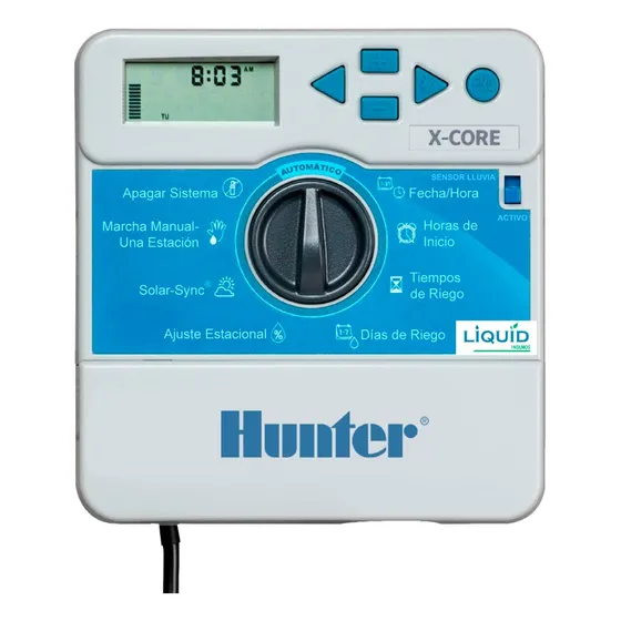 Programador Controlador Riego Hunter Xcore 4 Estaciones Zona