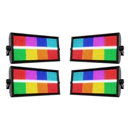 Kit 04 Strobo Atomic 1000w Luz Estroboscopica Rgb Led Dj 127/220v