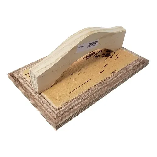 Desempenadeira de Aço Lisa Nove54 Cabo de Madeira 25x12cm