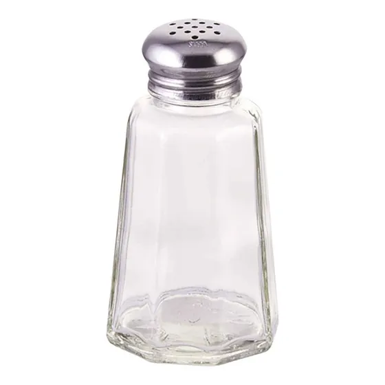 Salero Pimentero Condimentero Vidrio Tapa Metal 2oz