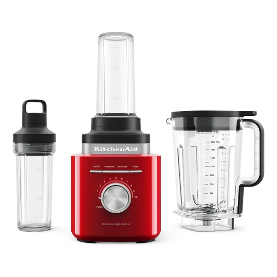 Licuadora Kitchenaid Pure Power 2l + 2 Vasos Personales Rojo