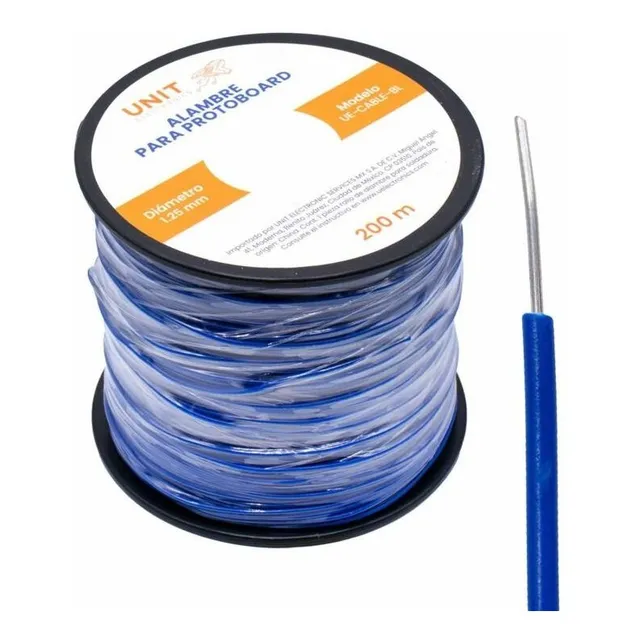 Alambre Para Protoboard 24awg Azul 200m