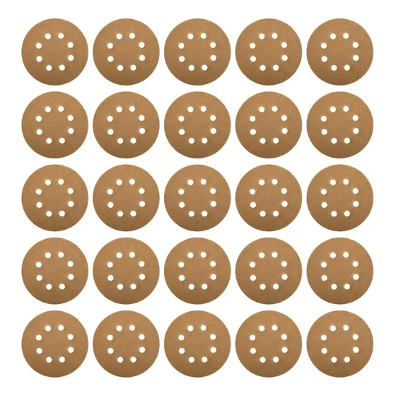 Kit De 25 Lijas De Disco 5 P Grano 100 Para Lijadora Orbital