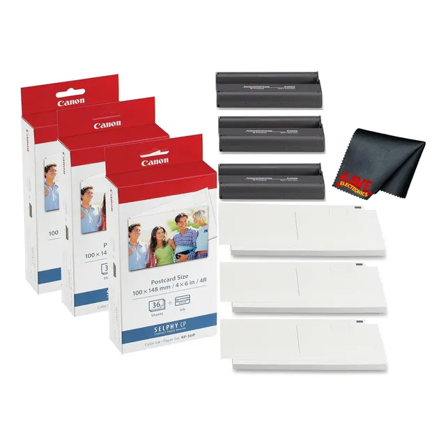 Set De Tinta Y Papel Fotográfico Canon Kp-36ip 4x6  (108 Hoj