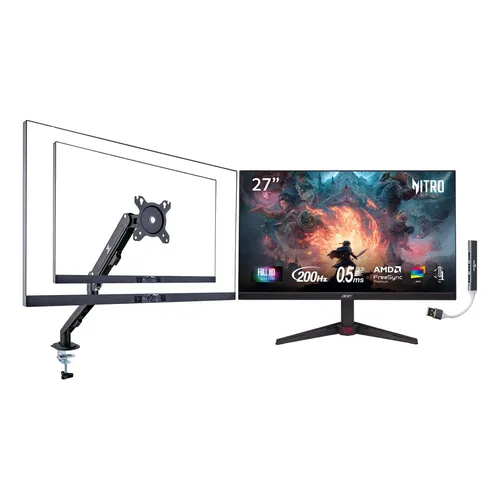 Monitor gamer LG 32GN600-B com tela de 32