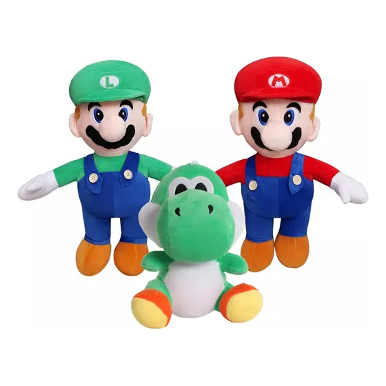 // Boneco De Pelúcia Mario Bros Luigi Yoshi De 25 Cm, Kits