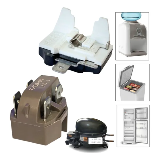 1 Rele Ptc +1 Protetor Térmico Universal Brastemp Electrolux